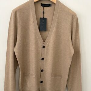Ralph Lauren Black Label Mens Beige Knitted Cardigan NWT - V.RARE - Sz. L / M US